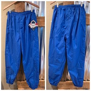 New blue nylon joggers track pants S Holloway
